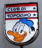 I.821 INSIGNA STICKPIN ITALIA CLUB DI TOPOLINO DONALD RATOIUL DISNEY