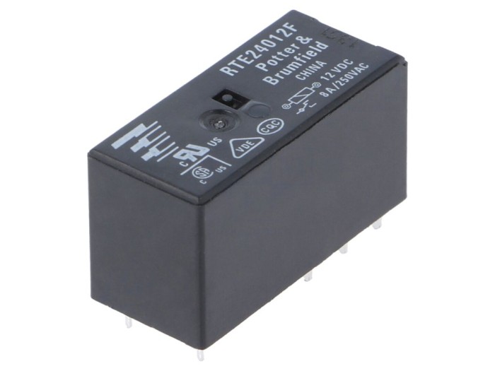 Releu electromagnetic DPDT 12VDC 8A PCB