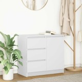 Cumpara ieftin Bufetă cu sertar alb 71x35x65 cm din lemn prelucrat