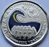 50 cents 2026 Cura&ccedil;ao , The Blue Wave, World Cup 2026, unc
