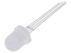 LED RGB 8mm 100-750mcd, 140&deg; - Lumină Colorată pentru Proiecte Electrice, Nr. Term: 4, Optosupply