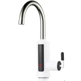 Robinet de incalzire a apei, electric, cu afisaj, ecran LED, rotire la 360 de grade, cu flux direct de apa, alb
