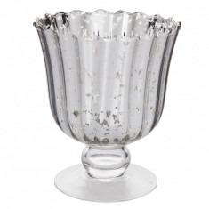 Vaza sticla argintie Augusta ? 14x16 cm foto