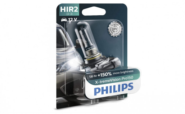 Bec far auto Philips X-tremeVision Pro150 HIR2 +150% - RESIGILAT