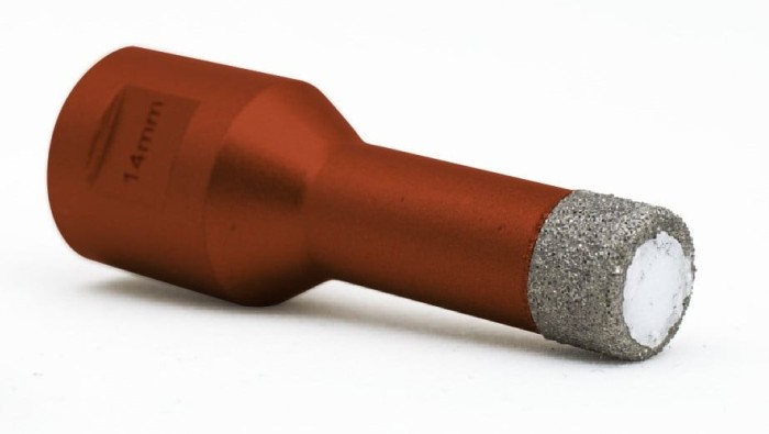 Carota diamantata pt. gresie portelanata &amp; piatra - diam. 14mm -cu ceara- Profesional Standard - DXDY.REDrill.14