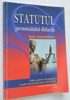 Statutul personalului didactic - 2006 foto