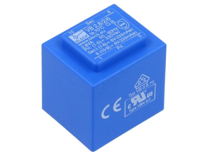Transformator PCB &icirc;ncapsulat 2,8VA 230VAC