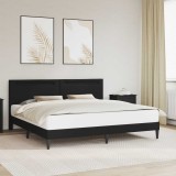 vidaXL Cadru de pat cu benzi LED Negru 200 x 200 cm Piele artificială 42028034