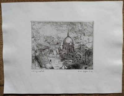 Florenta// grafica contemporana, acvaforte foto