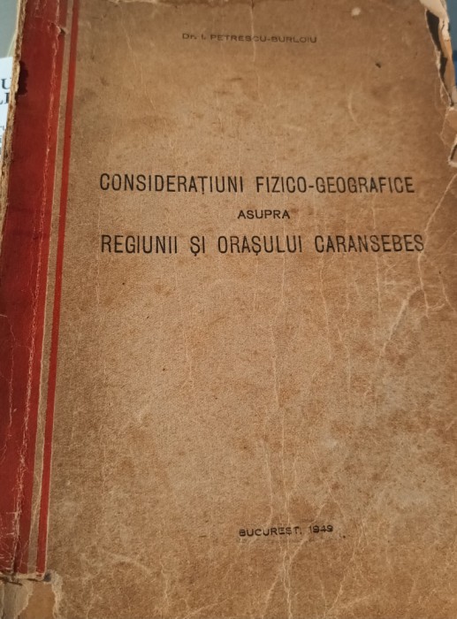 CONSIDERATIUNI FIZICO GEOGRAFICE ASUPRA REGIUNII SI ORASULUI CARANSEBES BANAT!