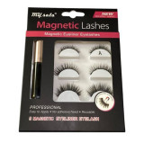 Set 3 perechi de Gene False Magnetice 3D, Black A, profesionale, cu 5 magneti, Tus magnetic si aplicator