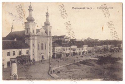 2474 - TARGU MURES, Market, Romania - old postcard, CENSOR - used - 1917 foto