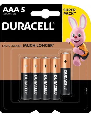 Baterii Duracell Basic R3, AAA alcaline 5buc