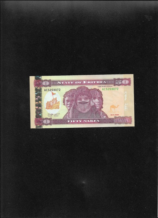 Rar! Eritrea 50 nakfa 2004 seria5259072 unc