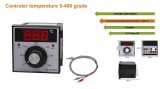Termostat Cuptor 400&deg;C, 220V/380V AC, 5A, Termocuplu 2m, Control Temperatura, Senzor Electronic