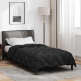 vidaXL Duvet de iarnă Negru 200 x 135 cm Microfibră 42025704