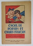 CHOIX DE POESIES ET CHANTS FRANCAIS par Prof. H. SASCUTEANU , illustres par I. DRUGA , 1945