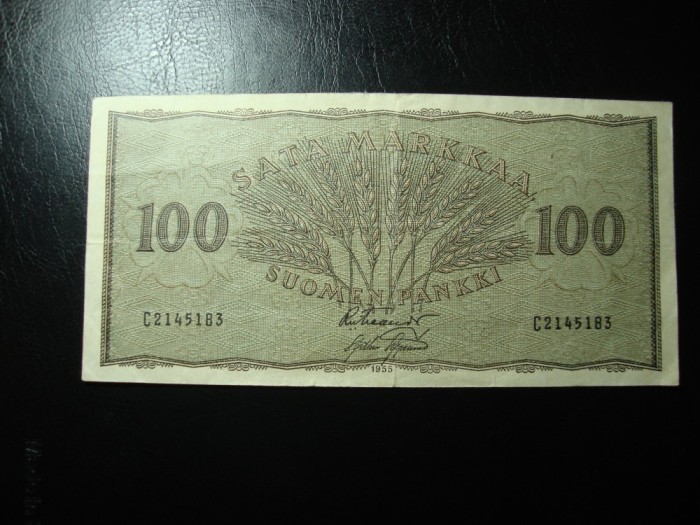 FINLANDA 100 MARKKAA 1955