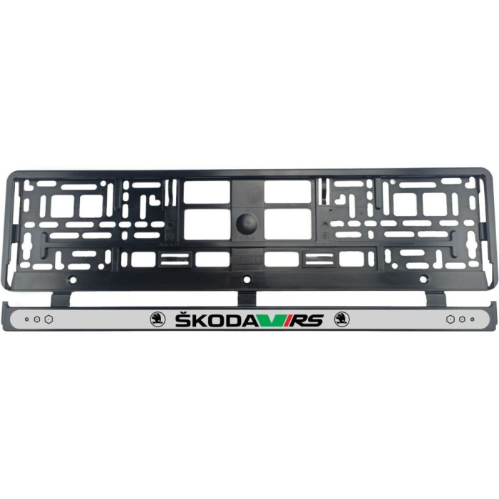 Set 2 bucati, suport numar inmatriculare Skoda VRS II