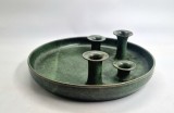 Suport Lum&acirc;nări / din Ceramică Vintage Mid-Century Modern diametru - 27 cm ceramica de studiou retro, minimalist, bohemian chic