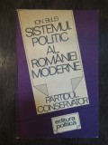 SISTEMUL POLITIC AL ROMANIEI MODERNE.PARTIDUL CONSERVATOR-ION BULEI