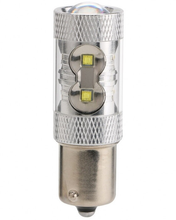 Led Auto Alb Canbus BA15S 50W, 12V - 24V Cu Leduri CREE BTLE1120C-BA15S-ALB 818716