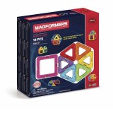 Set de constructie cu piese magnetice, MAGFORMERS 14 piese