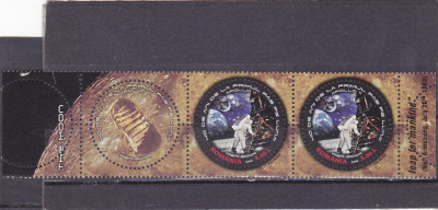 2009 LP 1836 b APOLLO11-40 ANI PRIMUL PAS AL OMULUI PE LUNA TIMBRU+VINIETA MNH foto