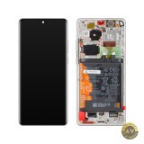 Display cu Touchscreen Huawei P50 Pro cu Rama si Acumulator Alb (Pearl White) Service Pack 02354SNU