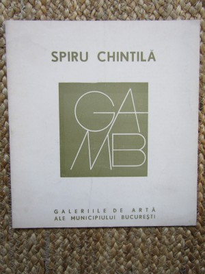 SPIRU CHINTILA CATALOG DE EXPOZITIE 1976 foto