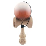 Jucarie de indemanare din lemn, Kendama X, Flippy Big Cups V2, Super Sticky, 18 cm, Alb, Maro