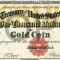 1000 dolari 1882 Reproducere Bancnota USD , Dimensiune reala 1:1