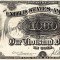 1000 dolari 1890 Reproducere Bancnota USD , Dimensiune reala 1:1