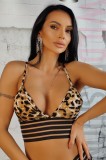G729C-99 Bustiera elastica cu animal-print si cupe cu burete