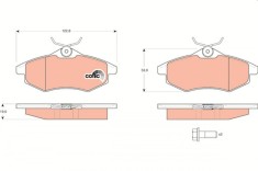 TRW GDB1495 COTEC set placute frana,frana disc