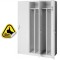 VESTIAR COMPARTIMENTAT METALIC CU 3 USI, 1200x500x1800 mm (LxlxH), Asamblat, Plus