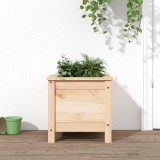 Jardiniera gradina Gossi 40x40x39cm, lemn masiv pin, ghiveci inalt decorativ exterior