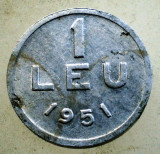 1.806 ROMANIA RPR 1 LEU 1951, Aluminiu