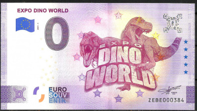 !!! 0 EURO SOUVENIR - BELGIA , EXPO DINO WORLD - 2021.1 - UNC foto