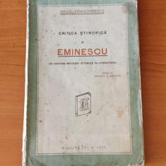Mihail Dragomirescu - Critica științifică și Eminescu (București 1925)