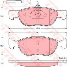 Set placute frana,frana disc ALFA ROMEO 146 (930) (1994 - 2001) TRW GDB1387