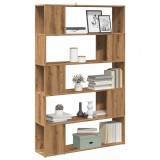 VidaXL Bibliotecă/Separator de cameră, Stejar artizanal, 100x24x155 cm
