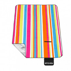 Patura camping / picnic 180 x 210 cm impermeabila, captusita cu aluminiu Spokey Picnic Rainbow foto