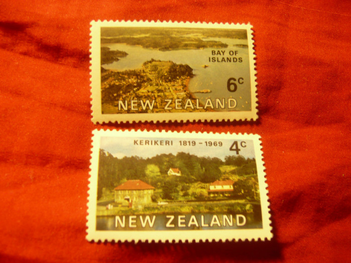 Serie Noua Zeelanda 1969 - Peisaje , 2 val.
