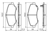 BOSCH 0 986 494 493 set placute frana,frana disc