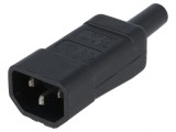 Conector Alimentare AC Mufă Tată 10A IEC C14 Drept