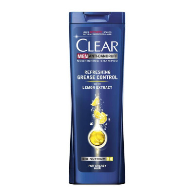 Sampon CLEAR Men Refreshing Grease Control, 400 ml, pentru Par Gras, Extract de Lamaie, Sampon cu Lamaie, Sampon pentru Barbati, Produse de Ingrijire foto