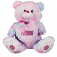 Jucarie din plus My Bear roz cu inima, 45 cm, AMA