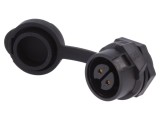 Conector Circular Soclu 16mm 2-PIN Mamă Aurit