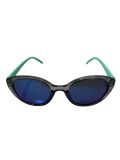 Ochelari de soare dama, UV400, Plastic, Albastru, Oem